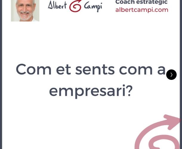 Com et sents com a empresari?