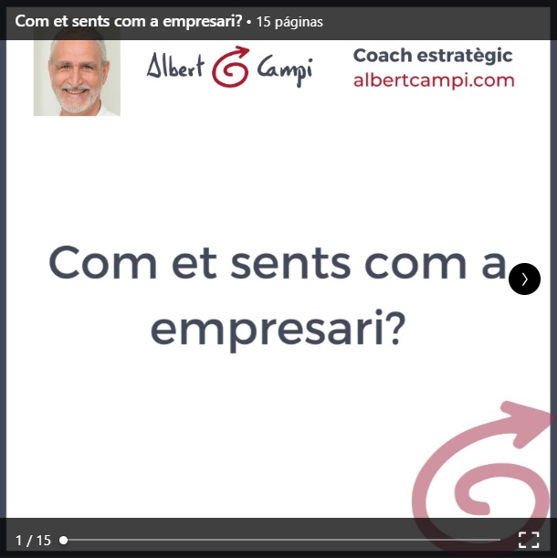 Com et sents com a empresari?