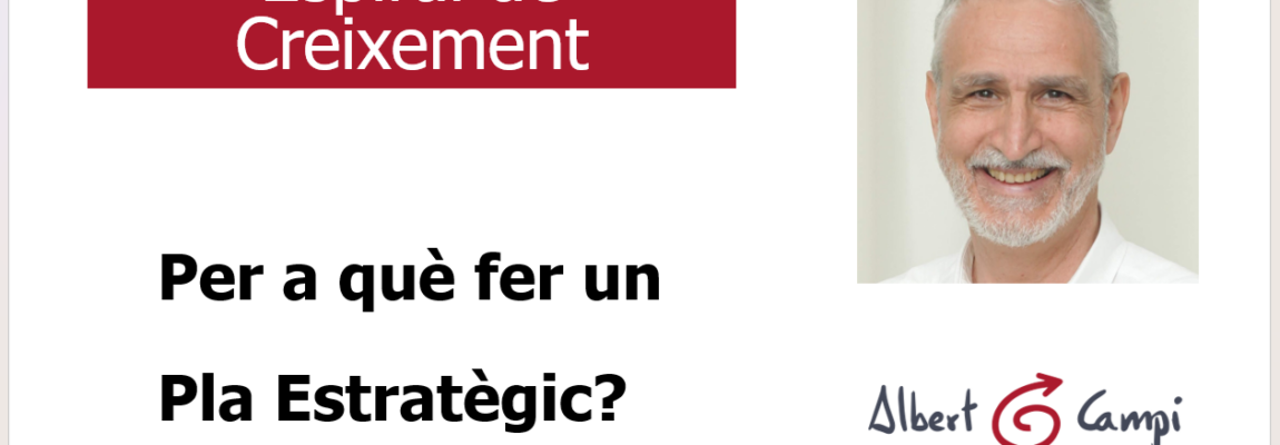 Per a què fer un Pla Estratègic