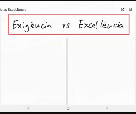 Exigència vs Excel·lència